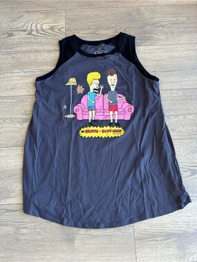 Beavis and Butt-Head Black Graphic Tank Top